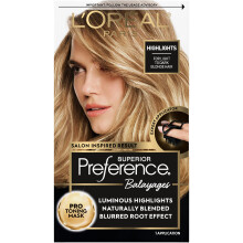 L'Oreal Paris Superior Preference Balayage Kit Hrfarve til fremhvning hjemme med Pro Toning Mask lys til mrk blond 1 st