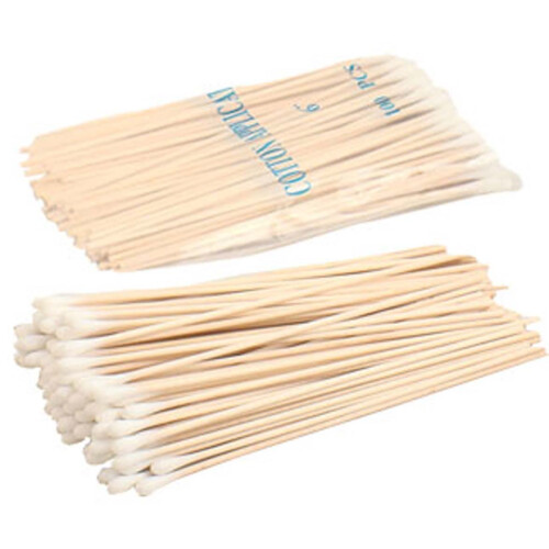 SPRUCE (Paquete de 100) Hisopos de Algodón de 6" (15.2 cm) con Mango de Madera