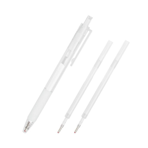 Hotwe Eyebrow Microblading Mapping Pen Pen Position Mapping Marping 2 Penne con 6 ricariche (bianco)
