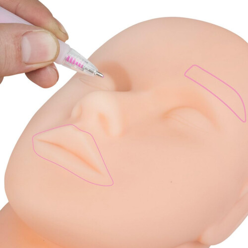 Hotwe Eyebrow Microblading Mapping Pen Pen Position Mapping Marping 2 Penne con 6 ricariche (bianco) 1