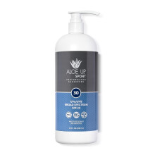 Aloe Up Sport Sunlen Lotion SPF 30 - Protettore per protezione solare UVA/UVB ad ampio spettro per viso e corpo con gel di aloe vera idratante non gr