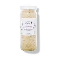 100% Pure Lavender Sea Terapia del bagno Immergiti sali da bagno per rilassamento Realizzato con kit spa per olio essenziale di lavanda per bagnare i