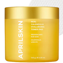 APRILSKIN Calendula PHA Hyaluronic Toner Pads | Vegan, tierversuchsfrei | Peeling, verfeinert die Poren und spendet Feuchtigkeit f   r trockene, em