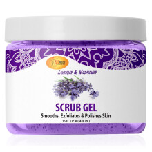 SPA REDI - Esfoliante Esfoliante Gel Pomes Lavanda e Flores Silvestres 16 Oz - Manicure Pedicure e Esfoliante Corporal Infundido com cido Hialur