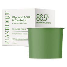 PLANTIFIQUE Only Refill Koreanskie platki z kwasem glikolowym z CICA 60 szt. - AHA BHA PHA Codzienne platki zluszczajace do twarzy do delikatnej