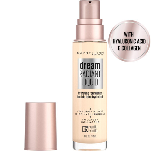 Maybelline Maybelline Dream Radiant Liquid Medium Coverage Hydrating Makeup Lightweight Liquid Foundation Vanilla 1 FL; Oz 1