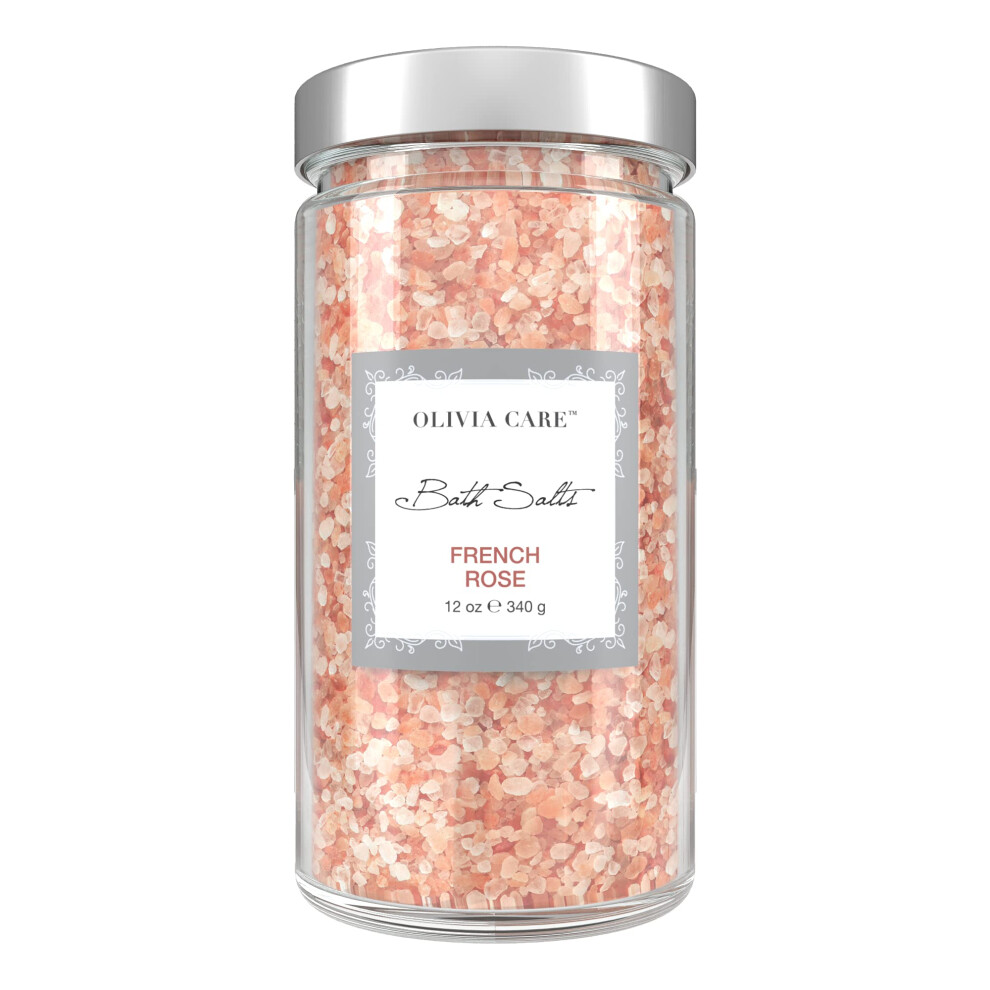 Photos - Bath Salt / Bubble Bath Olivia Care Pink Himalayan Bath Salts with French Rose - Relieves & Relax Muscles. Exfoliate Heal Rejuvenate Cleansing & Soo