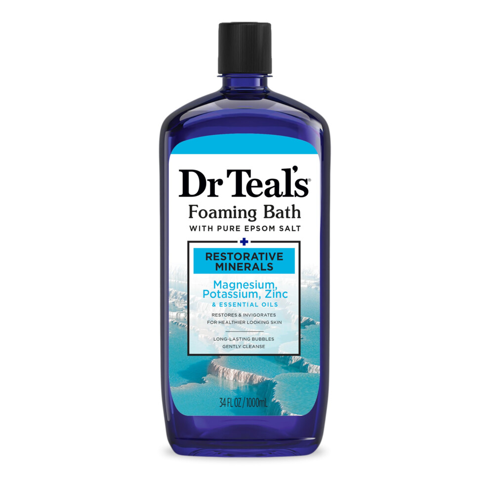 Photos - Bath Salt / Bubble Bath Dr Teal's New Restorative Minerals | Pure Epsom Salt Soak 3 lbs. and Foaming Bath 34 Fl Oz (Restorative Minerals Salt + 2025