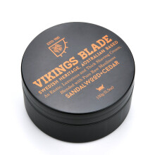 VIKINGS BLADE Luxus-Rasiercreme auf Sandelholz- und Western Red Cedar-Basis mit seidig-butterweicher Tensidbasis. Erfrischende Clean Close SCHUMENDE