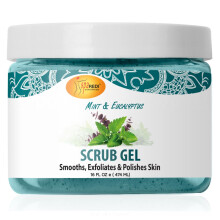 SPA REDI - Esfoliante Esfoliante Gel Pomes Menta e Eucalipto 16 oz - Manicure Pedicure e Esfoliante Corporal Infundido com cido Hialurnico Amin