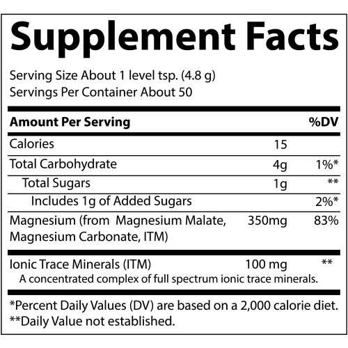 Trace Minerals Æ, Stress-X, Poudre de Magnésium, Framboise Citron, 350 mg, 8,5 oz (240 g) 1