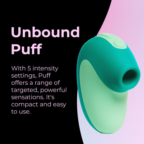 Unbound Puff: Powerful  Multispeed  Rechargeable  Personal Suction Device  Waterproof (Mint) 1
