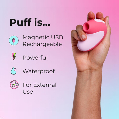 Unbound Puff: Powerful  Multispeed  Rechargeable  Personal Suction Device  Waterproof (Mint) 2