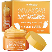 Sundae Glow Mango Vanilla Lip Scrub  Dermatologisch getestete koreanische Anti-Aging-Hautpflege, Tiefenpeeling und Feuchtigkeit  glatte, weiche, pr