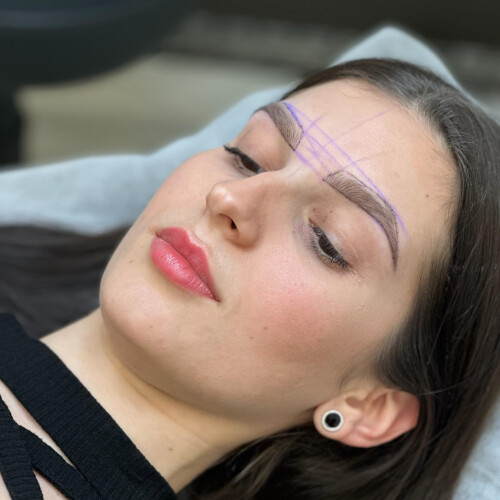 Blk Permanent White Brow Mapping String [100 Ft Bottles - 30 m] Pre-inked Mapping String til Permanent Makeup og Microblading Supplies | Brow Ma 2