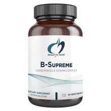 Designs for Health Vitamin B Supreme - Vitamin B complex for Mood  Energy Support - Bioactive Methyl Folate  Methyl B12  Niacinamide  Thiamine B1