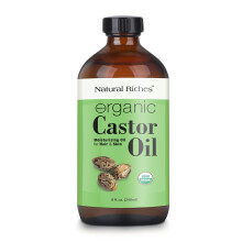 Natural Riches Bio-Rizinusl, kaltgepresste Glasflasche, USDA-zertifiziert fr trockene Haut, Haarausfall, Schuppen, dickeres Haar  spendet Feuchtig