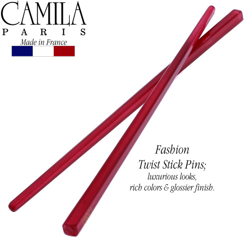 Camila Paris CP3178 Γαλλικά Στικ Χτενίσματος, Σετ 2 Κόκκινες, Χτένες για Κορίτσια 2