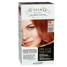 Il Salone Milano Plex Rebuilder Permanente Haarfrbecreme  7,4 Kupferblond, professionelles Haarfrbeset fr einen natrlichen Glanz und Glanz  fre