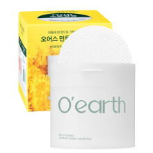 OEarth Mild Calming Vegan Toner Pad  Dual-texturiertes Peeling, beruhigend, feuchtigkeitsspendend mit Lwenzahn und Hyaluronsure, EWG Green zertifi