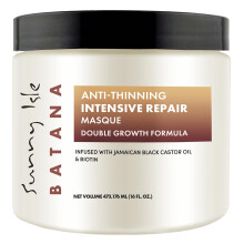Sunny Isle Batana Anti-Thinning Intensive Repair Masque 16oz Infused with Biotin and Jamaican Black Castor Oil | Double Growth Formula