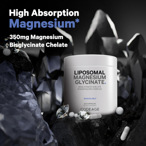 Codeage, Liposomales Magnesium Glycinat, 240 Kapseln 2