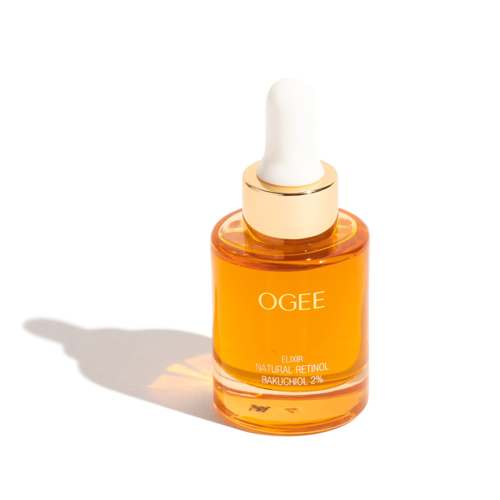 Ogee Natural Retinol Bakuchiol Serum 2% Elixir - Certified Organic Face Serum For Wrinkles And Fine Lines