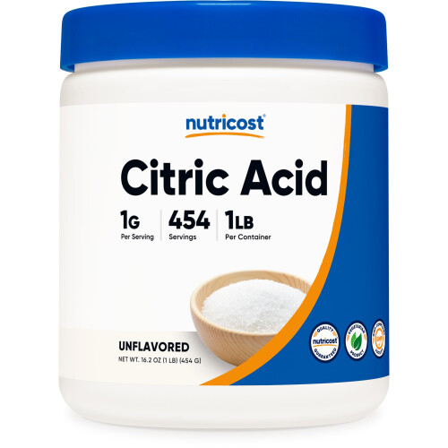 Nutricost, Zitronensäure, Ungeschmackt, 16 Unzen (454 g)