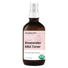 Rosenwasserspray frs Gesicht & Bio-Rosenwasser frs Haar  USDA-zertifiziertes Rosenwasser-Gesichtswasser  alkoholfreies Make-up-Fixierungsspra