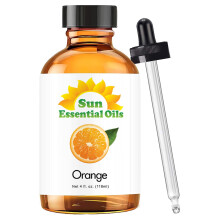Huiles Essentielles Sun 4oz - Huile Essentielle d'Orange Douce - 4 Fluid Ounces