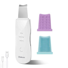 BRILLIRARE Face Scrubber Skin Spatula Facial Silicone Pore Cleaner Rechargeable All Skin Types Waterproof Blackhead Remover Tools for Deep Cle