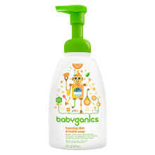 Babyganics Schuimende Afwas- & Fleszeep, Pompfles, Citrus, Plantaardige Reinigingskracht, 16 Fl Oz