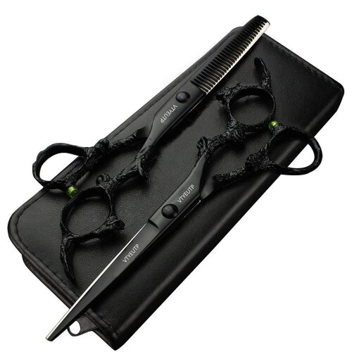 Black Dragon 6,0 polegadas Professional Dragon Handle 440C Salon Tesoura de corte de cabelo - Tesouras de desbaste para cabeleireiro - Perfeita p 1