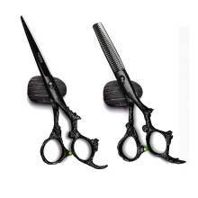 Black Dragon 6.0 inch Professional Dragon Handle 440C Salon Hair Cutting Scissor - Hairdressing Thinning Shears- Perfect for Barber and Home Use