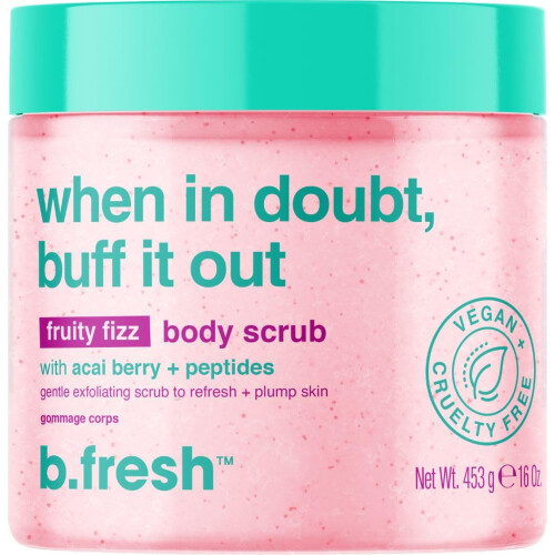 when in doubt  buff it out - fruity fizz body scrub