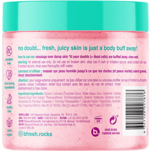 when in doubt  buff it out - fruity fizz body scrub 1