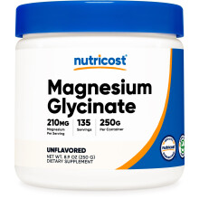 Nutricost, Magnesiumglycinat, Ungeschmackt, 8,9 Unzen (250 g)