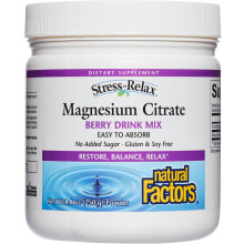 Natural Factors, Stress-Relax, Magnesiumcitrat, Beerengeschmack Getränkepulver, 8,8 oz (250 g)