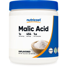 Nutricost Malic Acid Powder 1LB - Gluten Free Non-GMO (454 Grams)