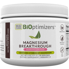 BIOptimizers Magnesium Breakthrough Drink Himbeerlimonade 8 Formen von Magnesium: Glycinat-Malat-Citrat und mehr Natrlicher Schlaf und BH