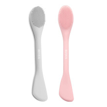 REVEX Silicone Face Mask Applicator Face Scrubber 2Pcs Mask Applicator Tool for Facial Mud Facial Cleansing Brushes with Bristles for Makeup Skin