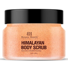 Esfoliante corporal com sal do Himalaia Botanic Hearth com leo de lichia Esfoliante corporal atua como esfoliante corporal e ajuda a hidratar a