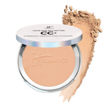 IT Cosmetics CC+ Airbrush Perfecting Powder Foundation - Bygbar fuld d?kning af porer og m?rke pletter - Fugtgivende ansigtsmakeup med hydrolyser