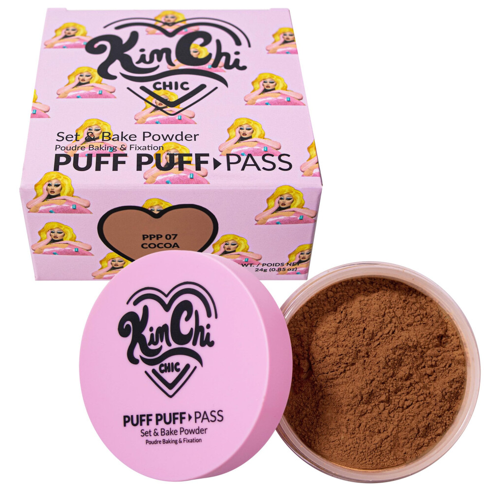 Kimchi Chic Beauty Puff Puff Pass Set and Bake Powder  Loose Face Powder with Extra Fluffy Setting Powder Puff  Soft Brown Face Makeup for Uneven-image-OPC-PHXSJX6-NEW