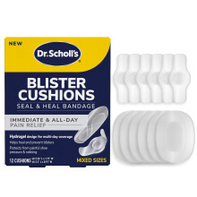 Dr. Scholls Blister Cushions Seal & Heal Bandage for Feet Toes Heels & Hands 12 ct - Blister Prevention Pads Hydrogel Technology Protects fro