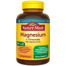 La nature en L-Threonate de magnsium avec de la vitamine C et de la vitamine D3 fournit 130 mg de magnsium partir de 1800 mg de magnsium L T