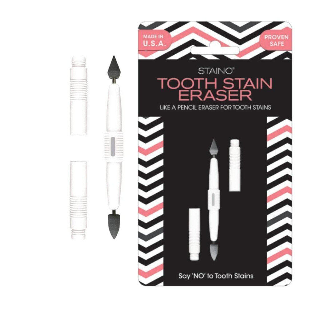 Staino White Tooth Stain Eraser Dental Tool - 2 Erasers/Unit