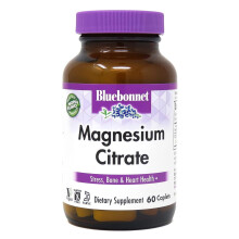 Bluebonnet Nutrition, Magnesiumcitrat, 400 mg, 60 Kapsel-Tabletten (200 mg pro Kapsel-Tablette)