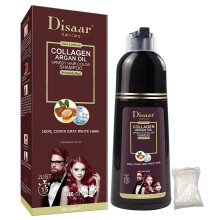 DISAAR Beauty Speedy Haarfarben-Shampoo, deckt graues, weies Haar zu 100 % ab, einfach zu verwenden, langanhaltend, 400 ml (Burgunderrot)