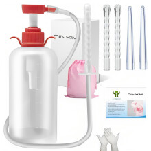 Clavoro clistere con idiota vaginale 600 ml di pressione manuale riutilizzabile Sistema di pulizia vaginale anale kit portatile